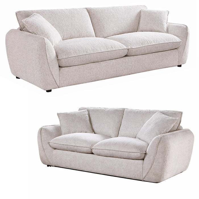 Berti 3+2 Sofa Set - Beige
