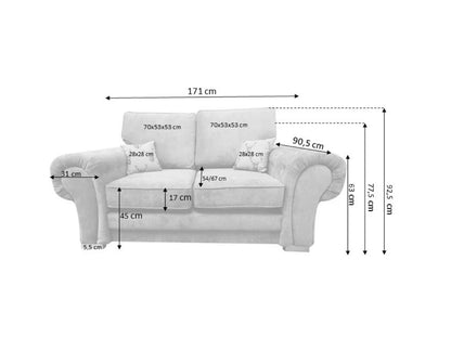 Theo 3+2 Sofa Set - Grey