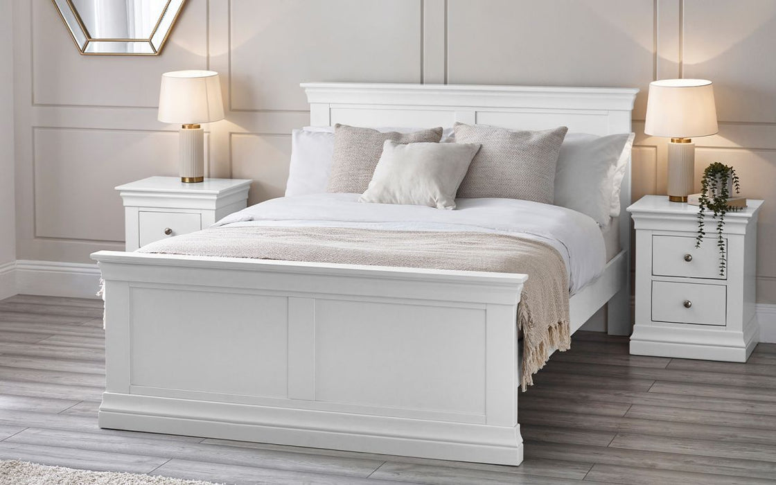 Clermont 150cm King Bed - Surf White