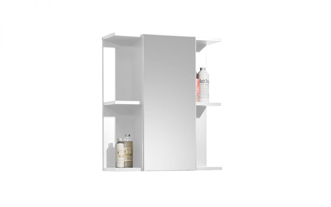 Mandy Mirrored 1 Door Bathroom Cabinet - White