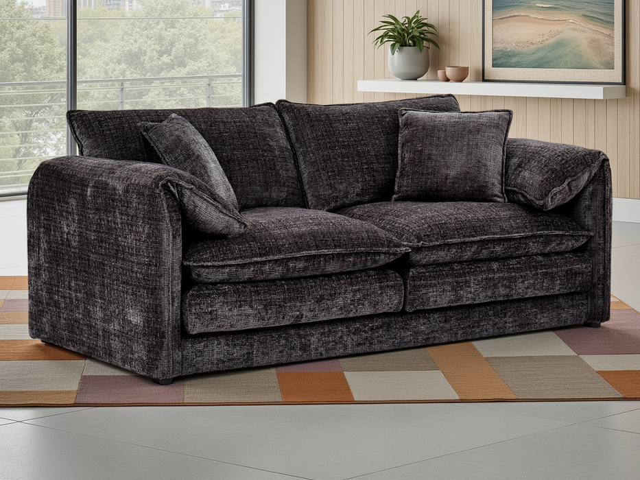 Soren 3 Seater Sofa - Black