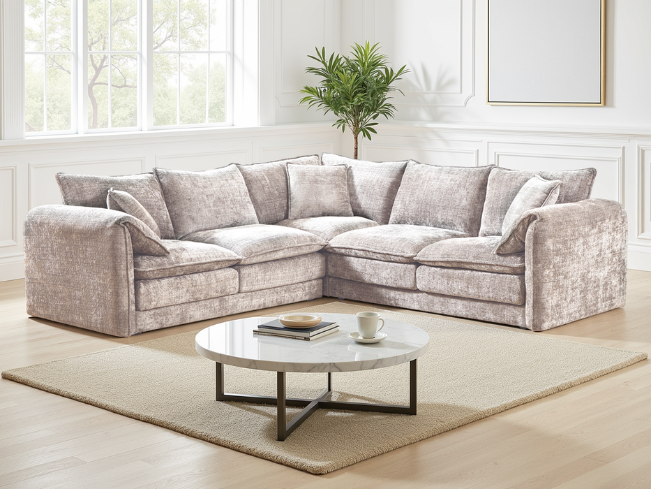 Soren Large Corner Sofa - Beige
