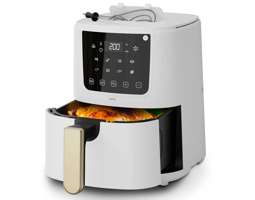 CS2598 Single Basket Air Fryer with Thermometer - White