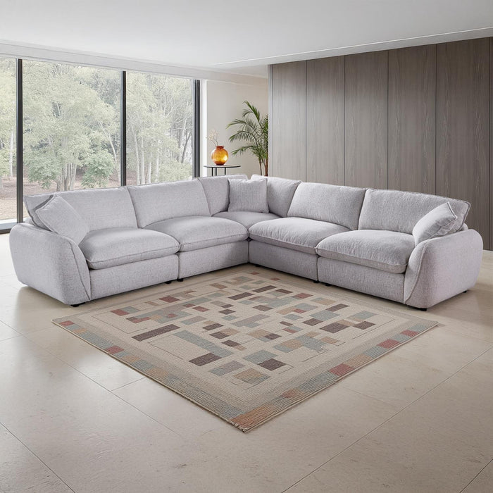 Berti Large Corner Sofa - Beige