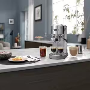 DL0892 - Dedica Duo Manual Espresso Machine - Silver