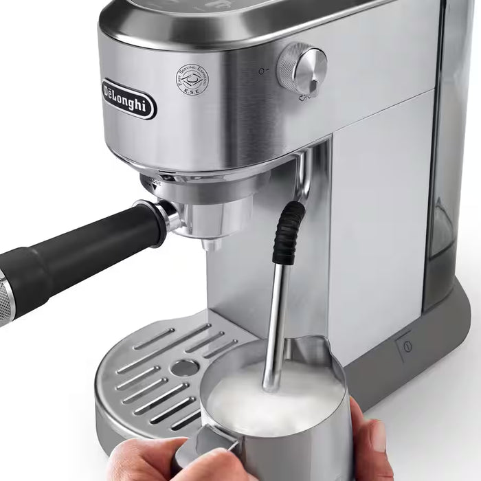 DL0892 - Dedica Duo Manual Espresso Machine - Silver