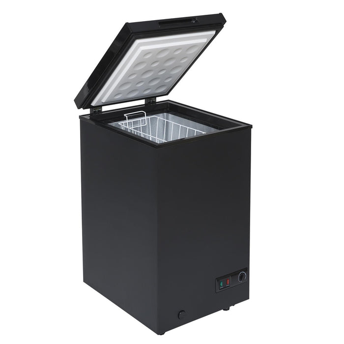 CHF100B/E - 48cm Freestanding Slimline Compact Chest Freezer - Black