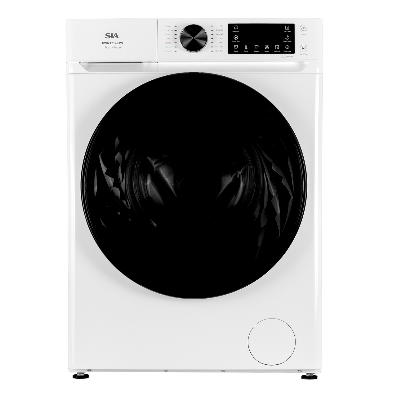 SWM121400W - 12KG 1400RPM Washing Machine - White