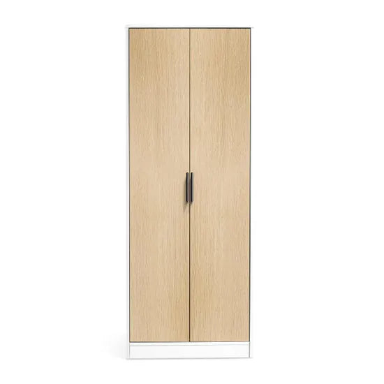 Alba 2 Door Wardrobe - White/Oak