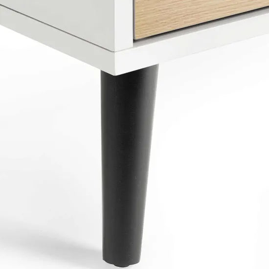 Alba 4 Drawer Wide Chest - White/Oak
