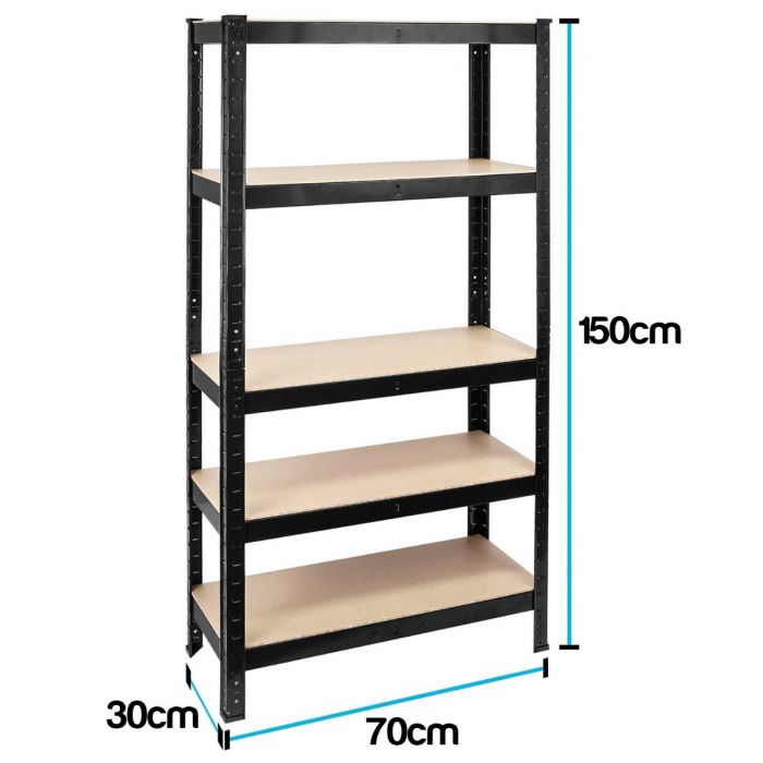 Boltless Garage Shelving Rack - Black