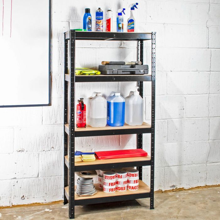 Boltless Garage Shelving Rack - Black