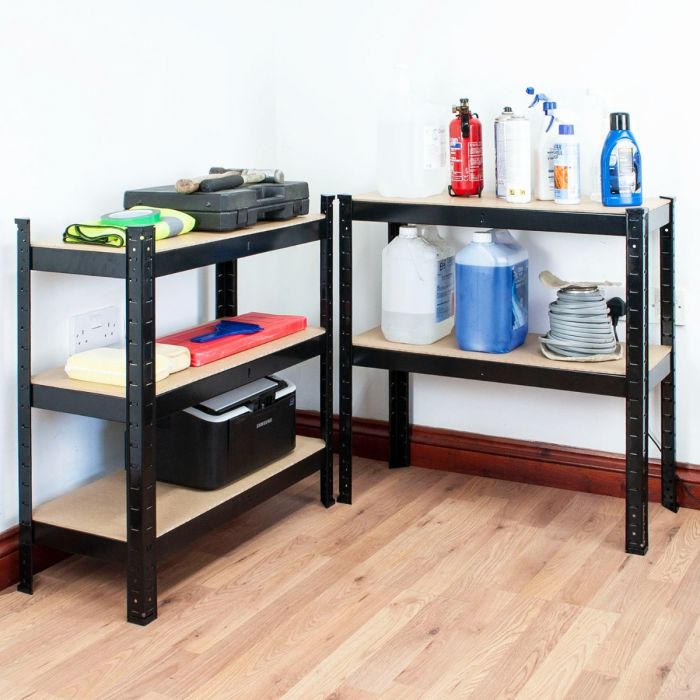 Boltless Garage Shelving Rack - Black