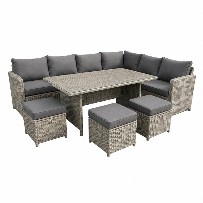 Robin 9 Seat Corner Rattan Garden Dining Set
