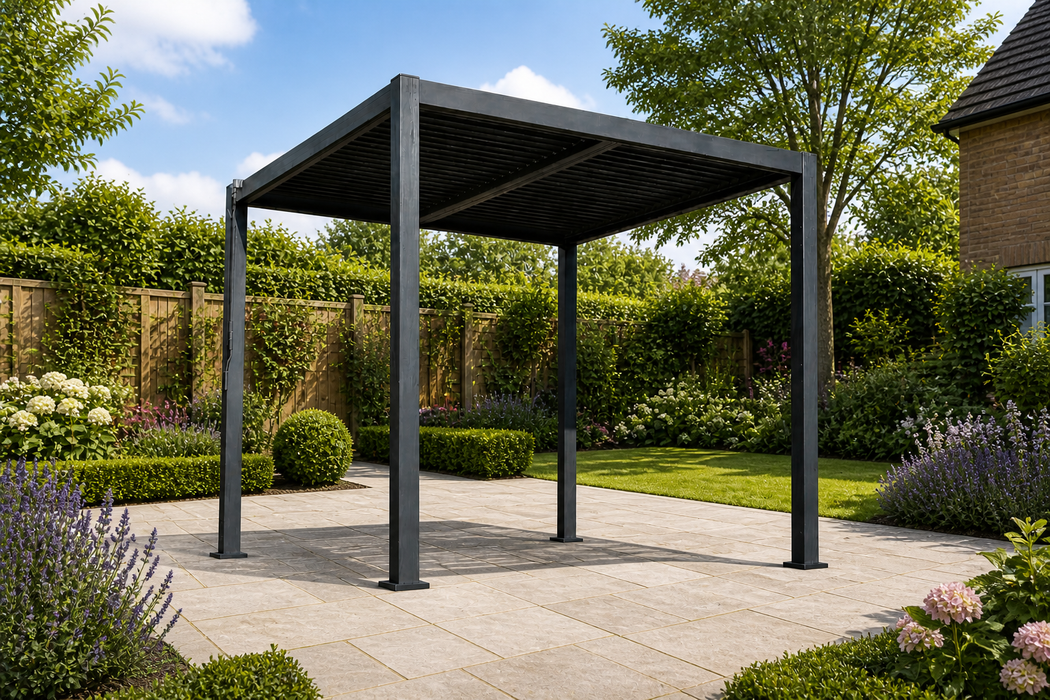 Aluminium Louvre Pergola with Manual Crank Roof