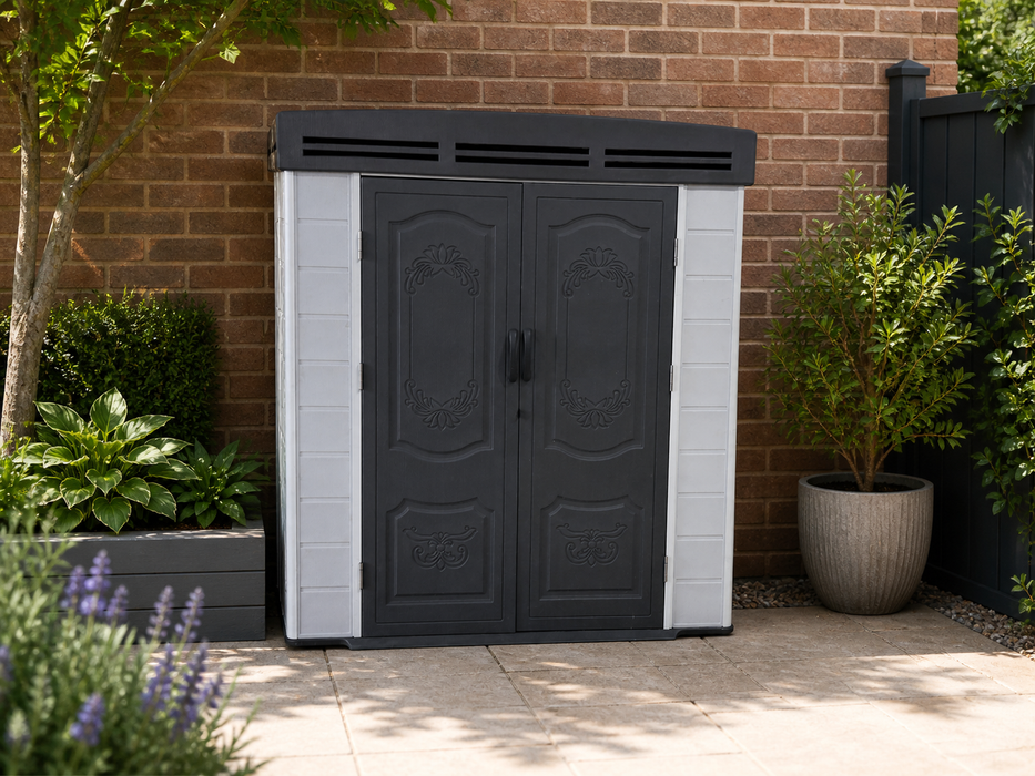 Plastic Storage Shed with Aluminum Frame and Window