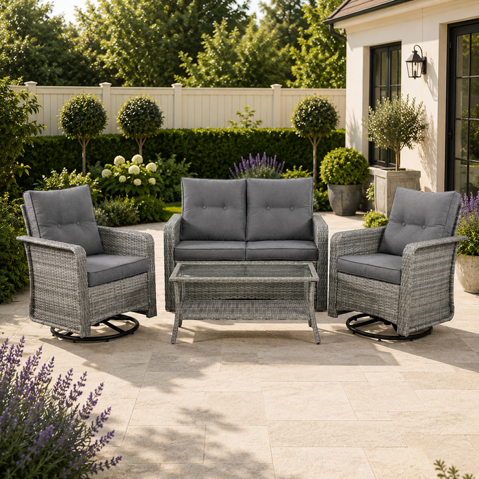 Heron 4 Seat Rattan Sofa Lounge Set