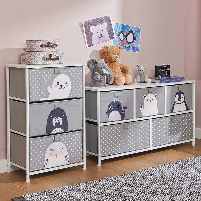 Arctic 5 Drawer Kids Storage Chest