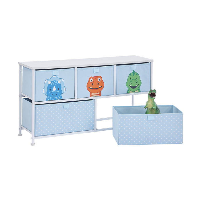 Kids Dinosaur 5 Drawer Storage Chest