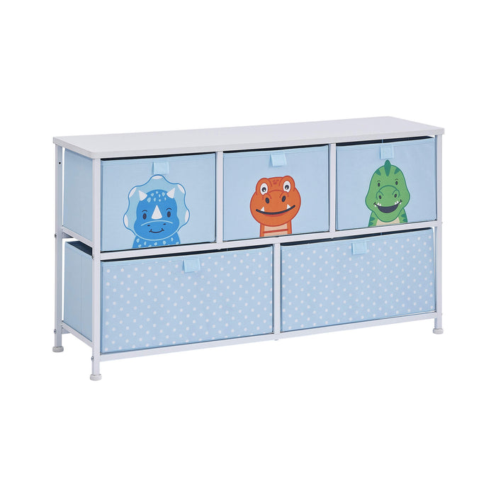 Kids Dinosaur 5 Drawer Storage Chest