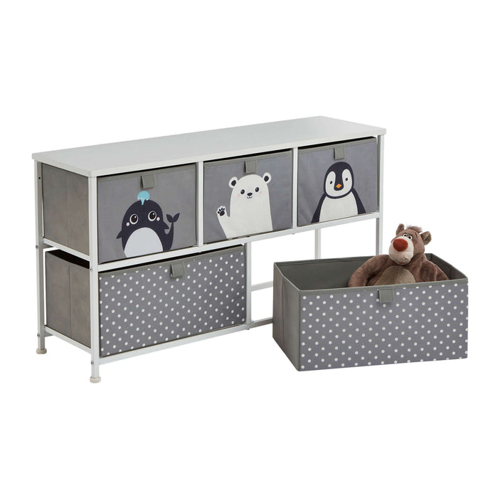 Arctic 5 Drawer Kids Storage Chest