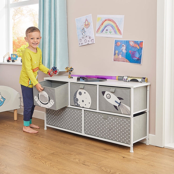 Space 5 Drawer Storage Chest