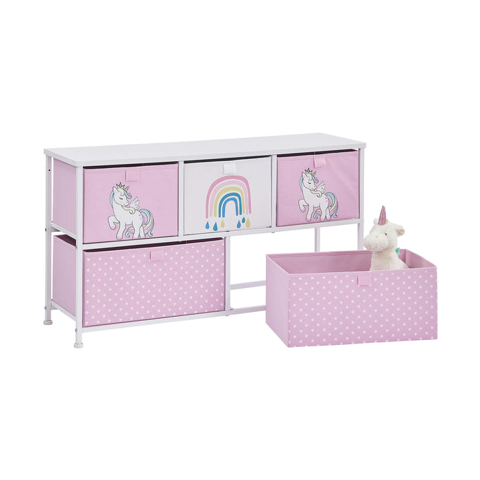 Kids Unicorn 5 Drawer Storage Chest