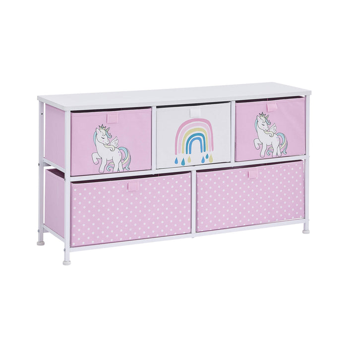 Kids Unicorn 5 Drawer Storage Chest