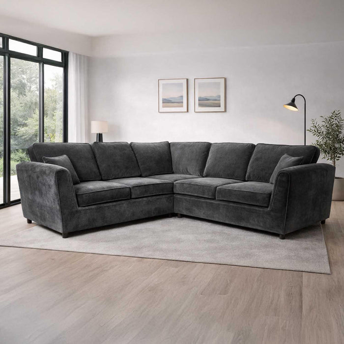 Ascot Large Corner Sofa - Charcoal