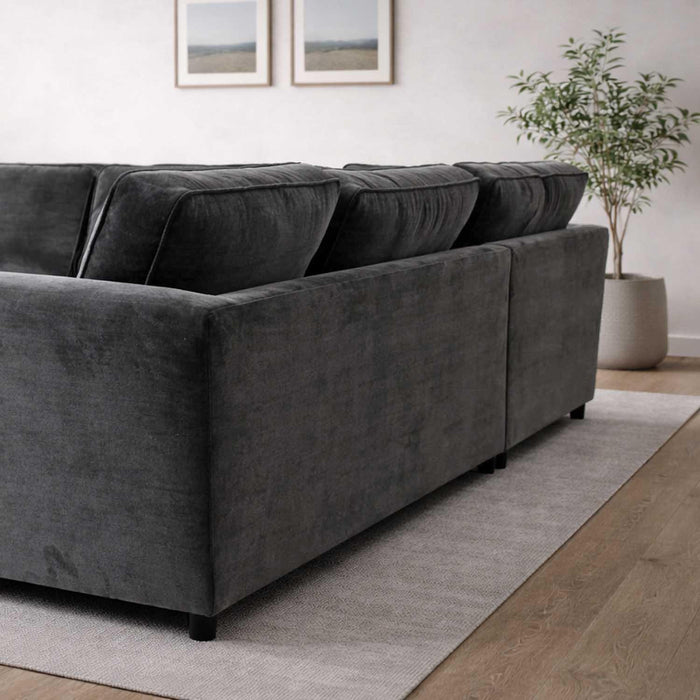 Ascot Large Corner Sofa - Charcoal