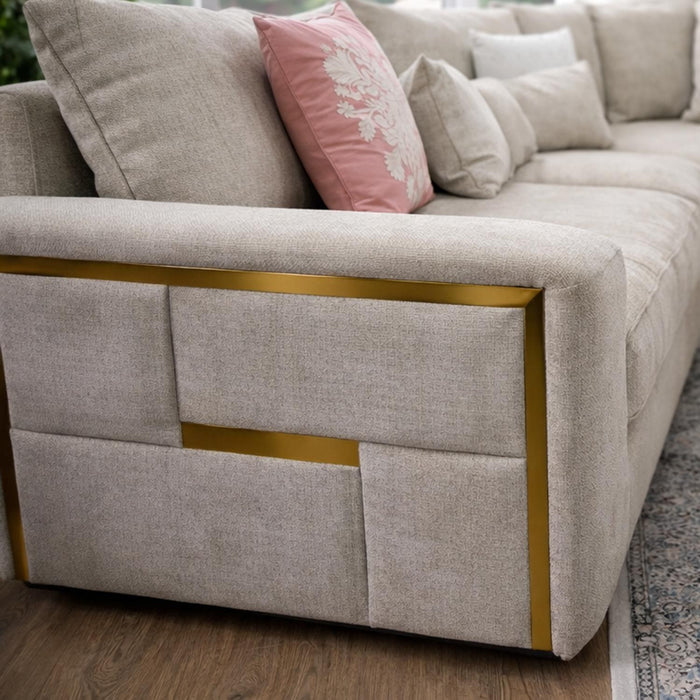 Juno Large Corner Sofa - Beige