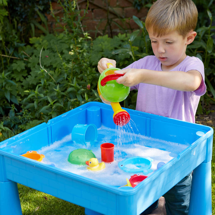Kids 5-in-1 Activity Table and Two Chairs Set - Blue