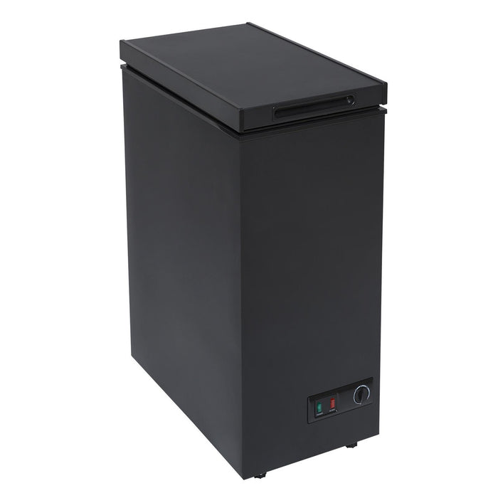 CHF60B - 36cm Freestanding Slimline Compact Chest Freezer - Black