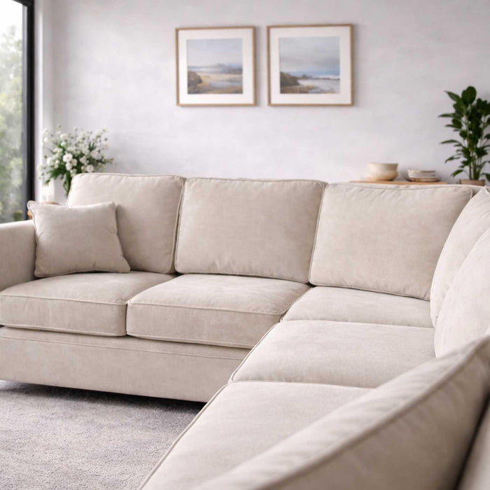Ascot Large Corner Sofa - Beige