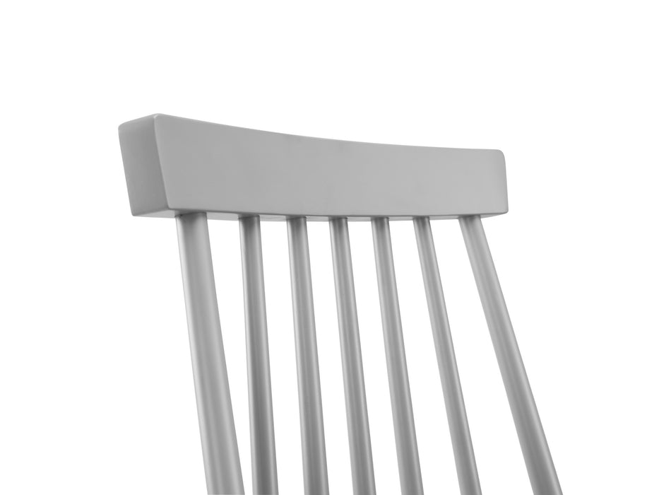 Set Of 2 Alassio Spindle Back Dining Chairs - Grey