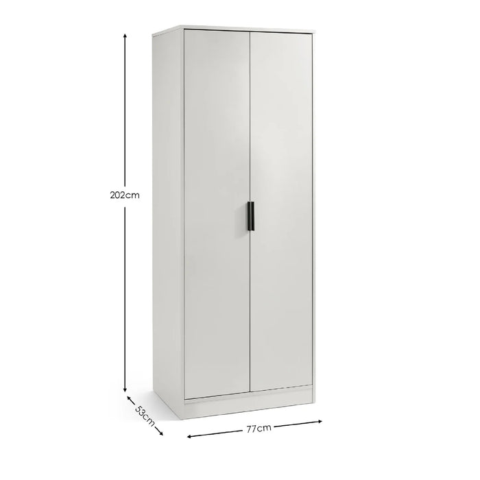 Alba 2 Door Wardrobe - Silk Grey