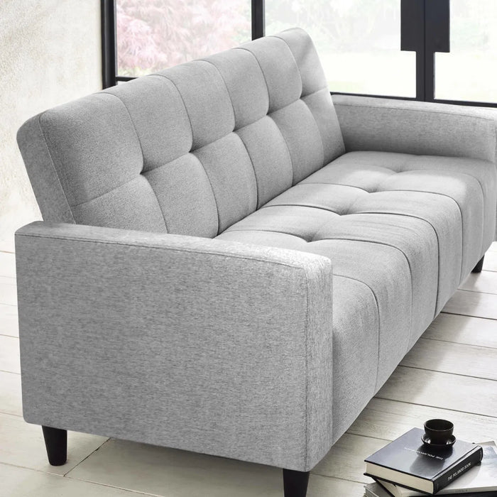 Alfie 3 Seater Grey Linen Storage Sofabed