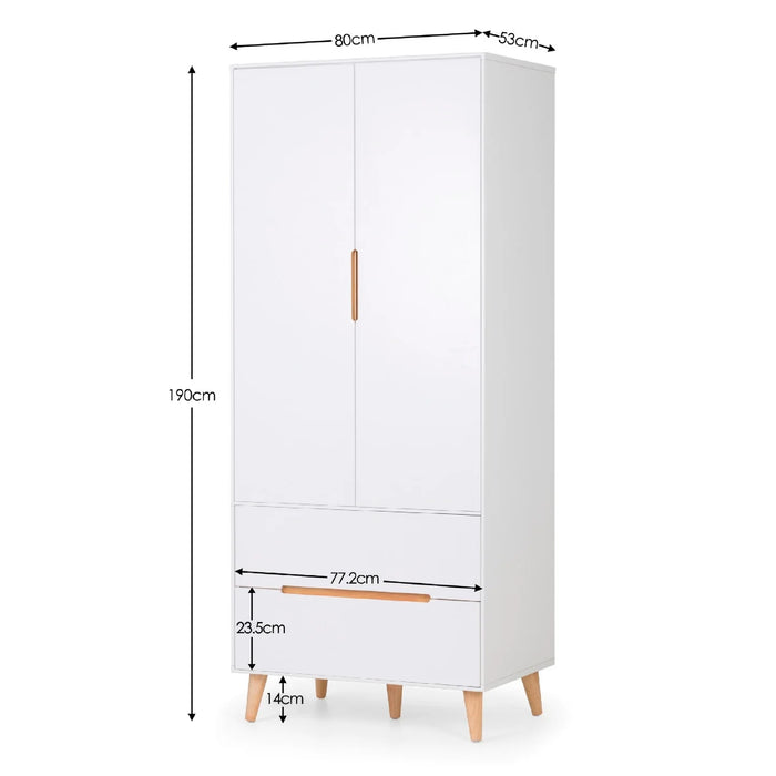 Alicia Combination Wardrobe - White
