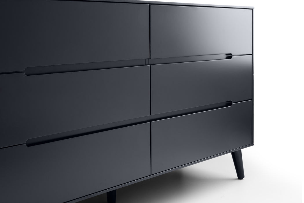 Alicia 6 Drawer Wide Chest - Anthracite