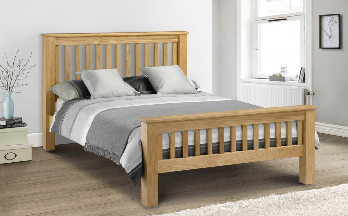 Amsterdam Oak High Footend 180cm Superking Bed