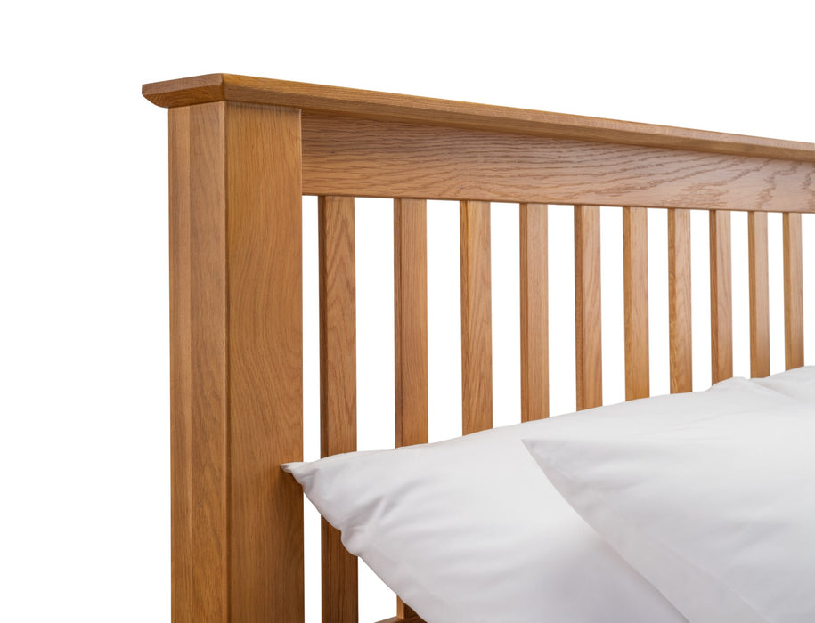 Amsterdam Oak High Footend 180cm Superking Bed
