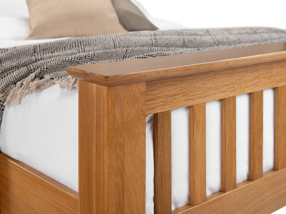 Amsterdam Oak High Footend 180cm Superking Bed