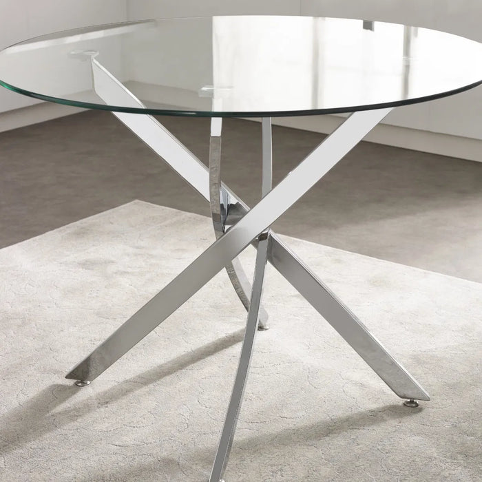 Anderson Round Glass Dining Table