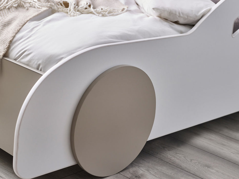 Atlantis Toddler Car Bed - White