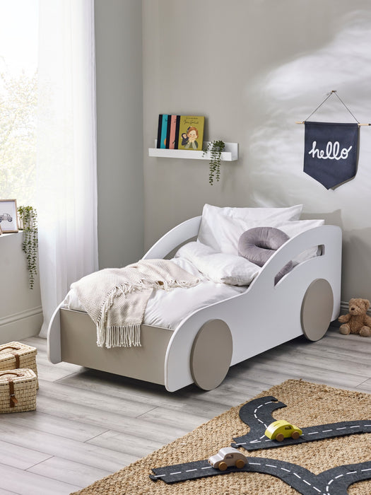 Atlantis Toddler Car Bed - White