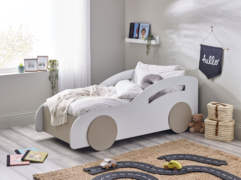 Atlantis Toddler Car Bed - White