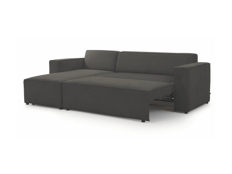 Finn Pull Out Sofa Bed with Storage - Black