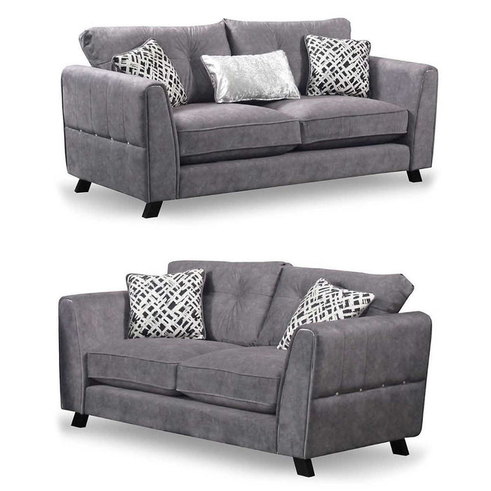 Ariana 3+2 Sofa Set - Grey