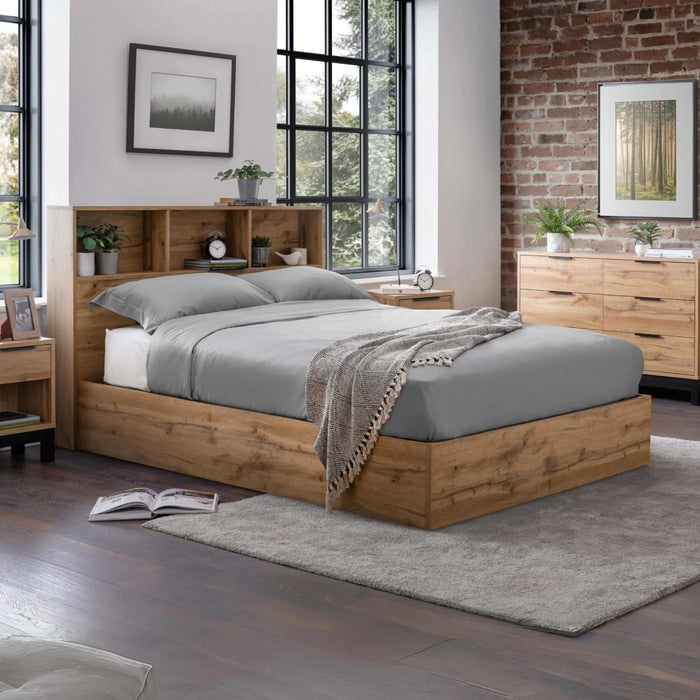Bali Ottoman Storage 90cm Single Bed - Light Oak