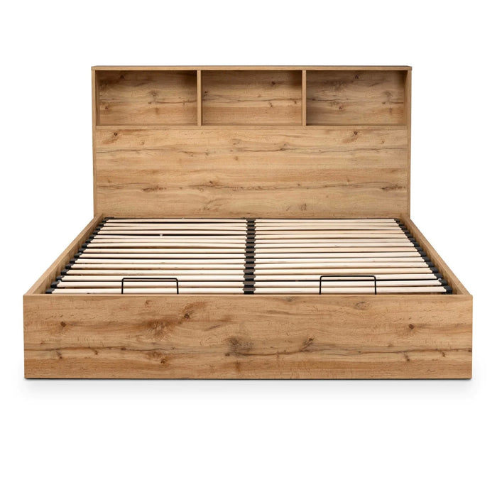 Bali Ottoman Storage 90cm Single Bed - Light Oak